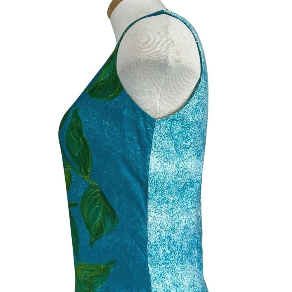 Vintage Womens (S) LIBERTY HOUSE 60s Dress Maxi Hawaii Tropical Sheath Cheongsam - Picture 8 of 10